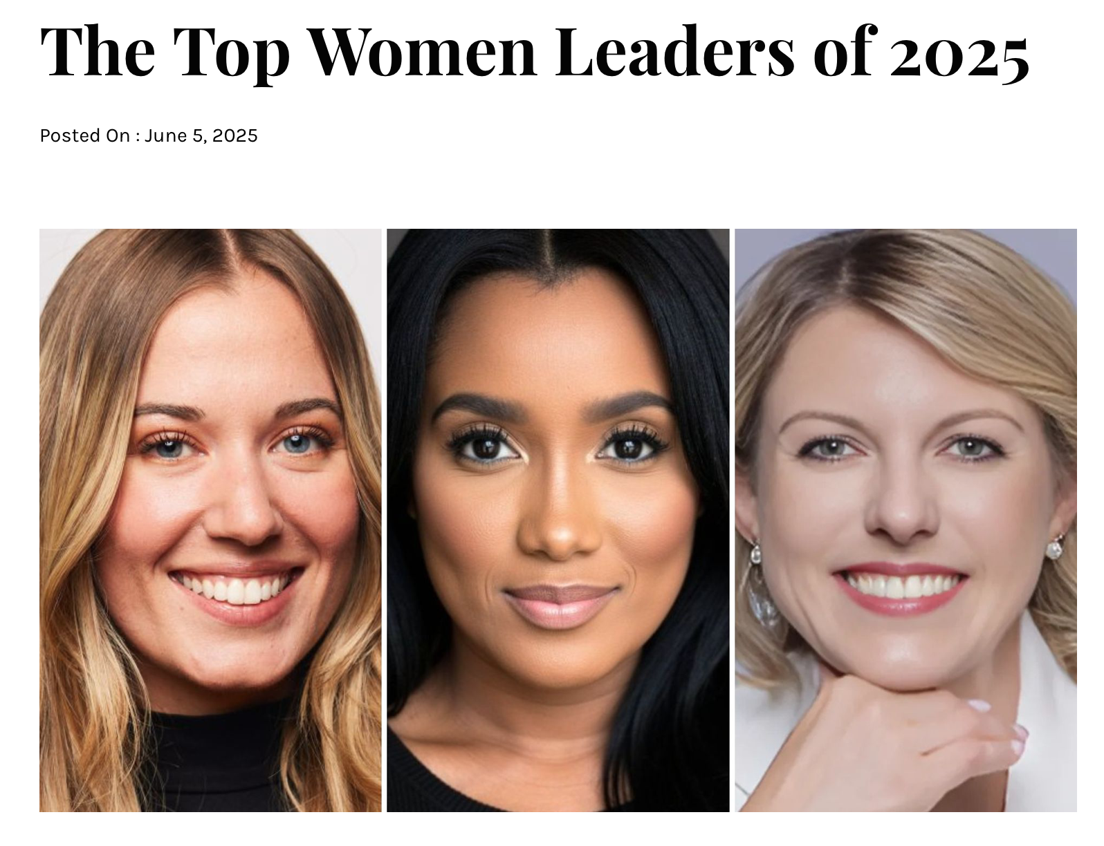 The Top Women Leaders of 2025